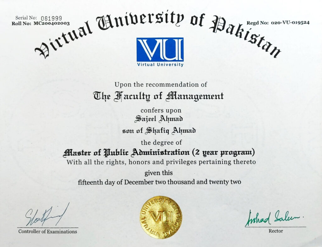 Master of Public Administration